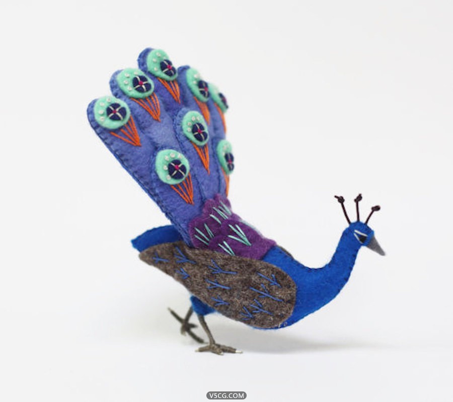 Colorful-Handcrafted-Peacocks-by-Jill-Ffrench-6.jpg