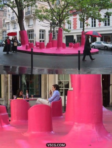 粉色街道景观设计