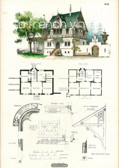19世纪德国建筑图纸。