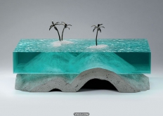 用玻璃制成超自然的海洋景观