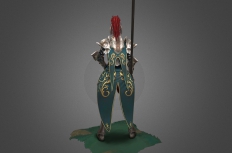 游戏3D模型女骑士 细节刻画的非常到位