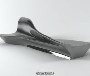 Bench-哈迪德室内曲线桌子模型