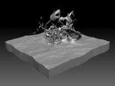 [卡洛斯作品]3D鲨鱼动态海狮跳跃